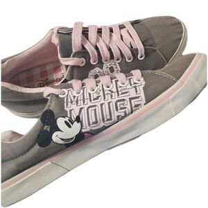 Disney Classic Mickey Mouse Print Womens Sz 10 Canvas Shoes Sneakers Good Condit